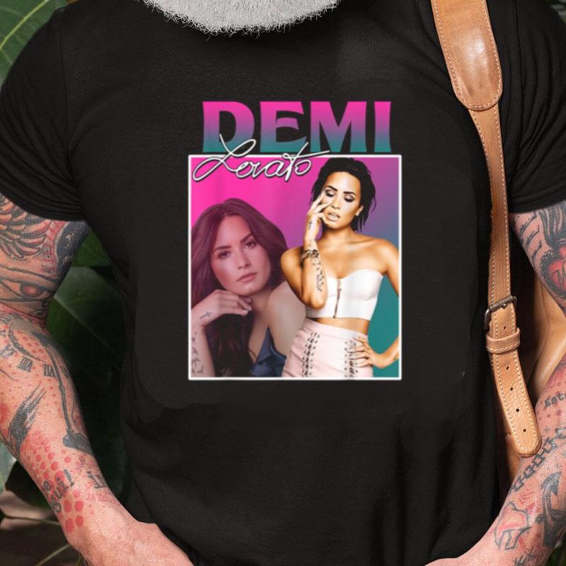 Vintage Demis Design Arts Lovatos Vaporware Singers Musician Demi Lovato Unisex Shirts