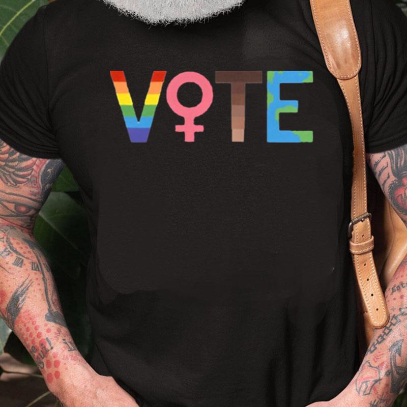 Vote Graphic Lgbtq Feminism Blm And Climate Change Unisex Shirts