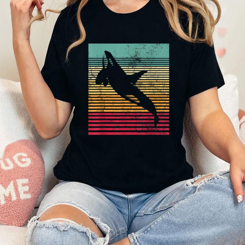 Whale Orca Retro Style Men Women Novelty Vintage Funny Gift Unisex Shirts